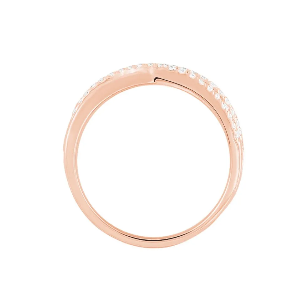 Bague Moisette Argent Rose Oxyde De Zirconium