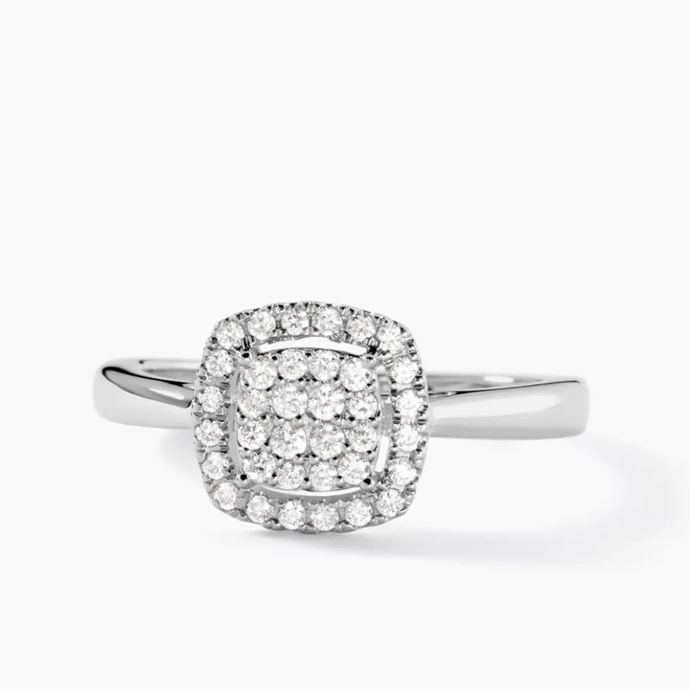 Bague Naveen Ld Platine Blanc Diamant Synthétique