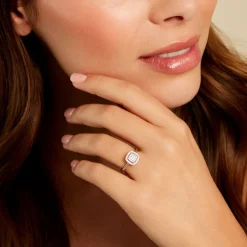 Bague Naveen Ld Platine Blanc Diamant Synthétique