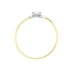 Bague Or Bicolore Goulvena Oxyde De Zirconium