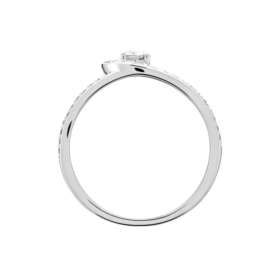Bague Or Blanc Alease Diamants Synthétiques