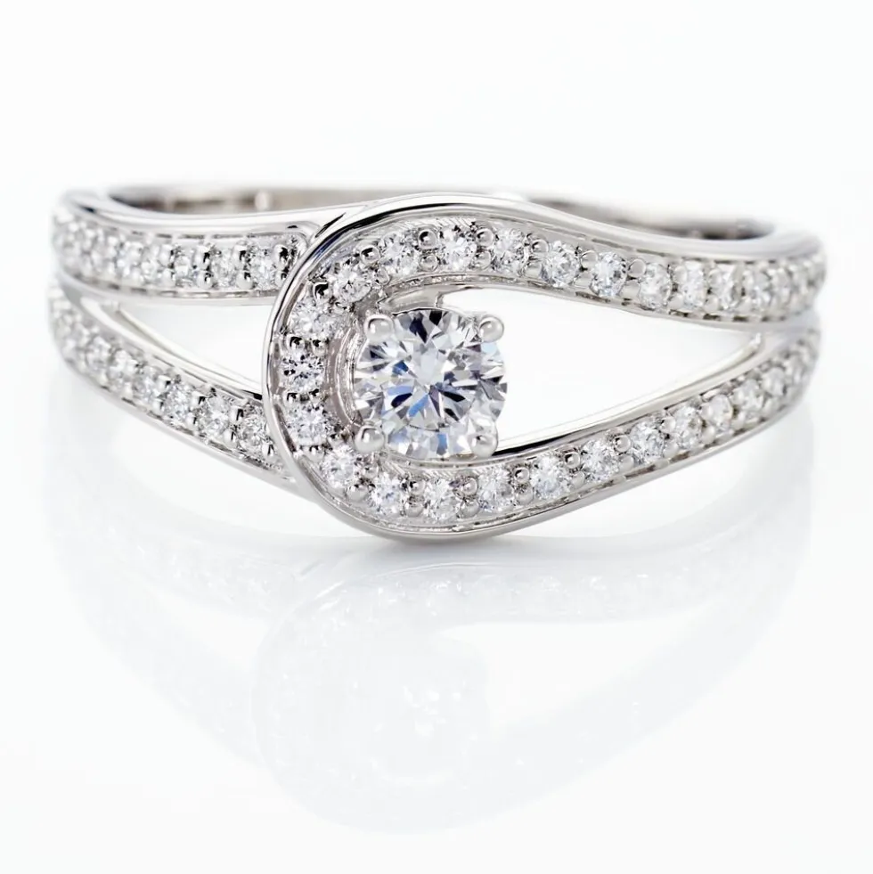 Bague Or Blanc Alease Diamants Synthétiques