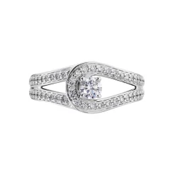 Bague Or Blanc Alease Diamants Synthétiques