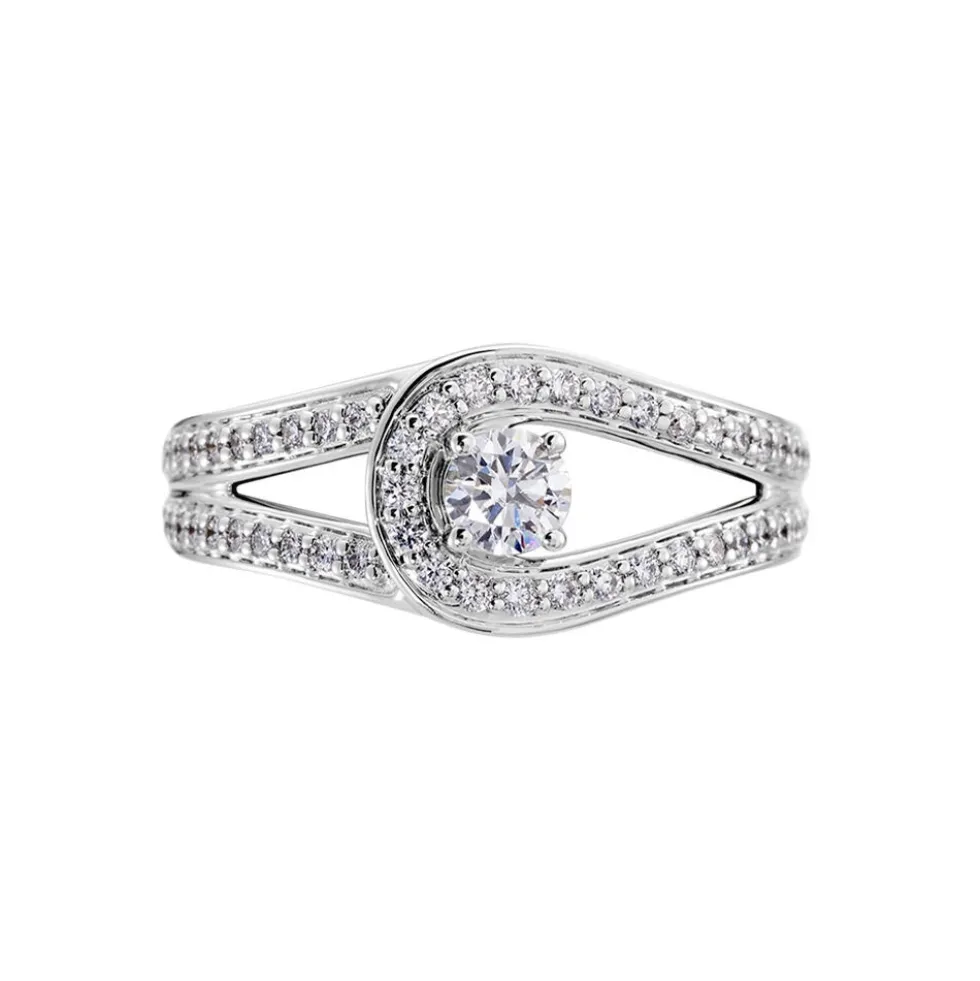 Bague Or Blanc Alease Diamants Synthétiques