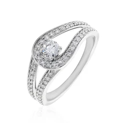 Bague Or Blanc Alease Diamants Synthétiques