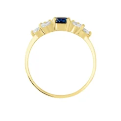 Bague Or Blanc Dayron Topaze Oxydes De Zirconium