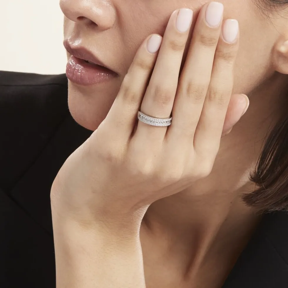 Bague Or Blanc Jacklyn Oxyde De Zirconium