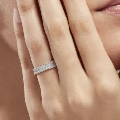 Bague Or Blanc Jacklyn Oxyde De Zirconium