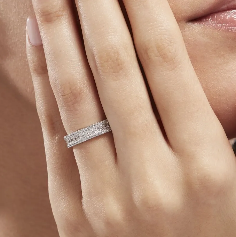 Bague Or Blanc Jacklyn Oxyde De Zirconium
