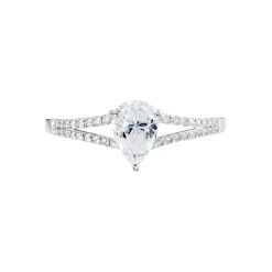 Bague Or Blanc Marinda Oxyde De Zirconium