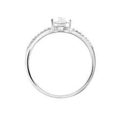 Bague Or Blanc Marinda Oxyde De Zirconium
