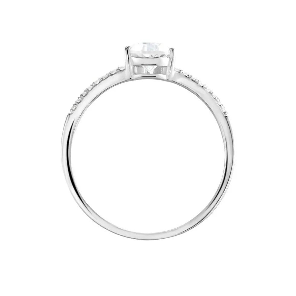 Bague Or Blanc Marinda Oxyde De Zirconium
