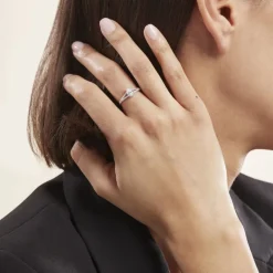 Bague Or Blanc Marinda Oxyde De Zirconium
