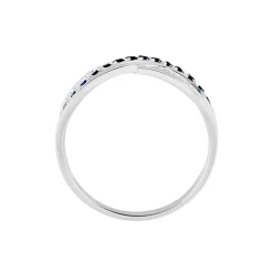 Bague Or Blanc Maudy Saphirs Diamants