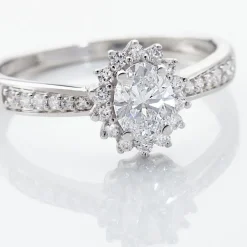 Bague Or Blanc Myles Diamants Synthétiques