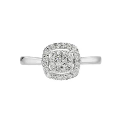 Bague Or Blanc Naveen Diamants Synthétiques