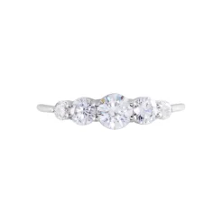 Bague Or Blanc Sibyllina Oxydes De Zirconium
