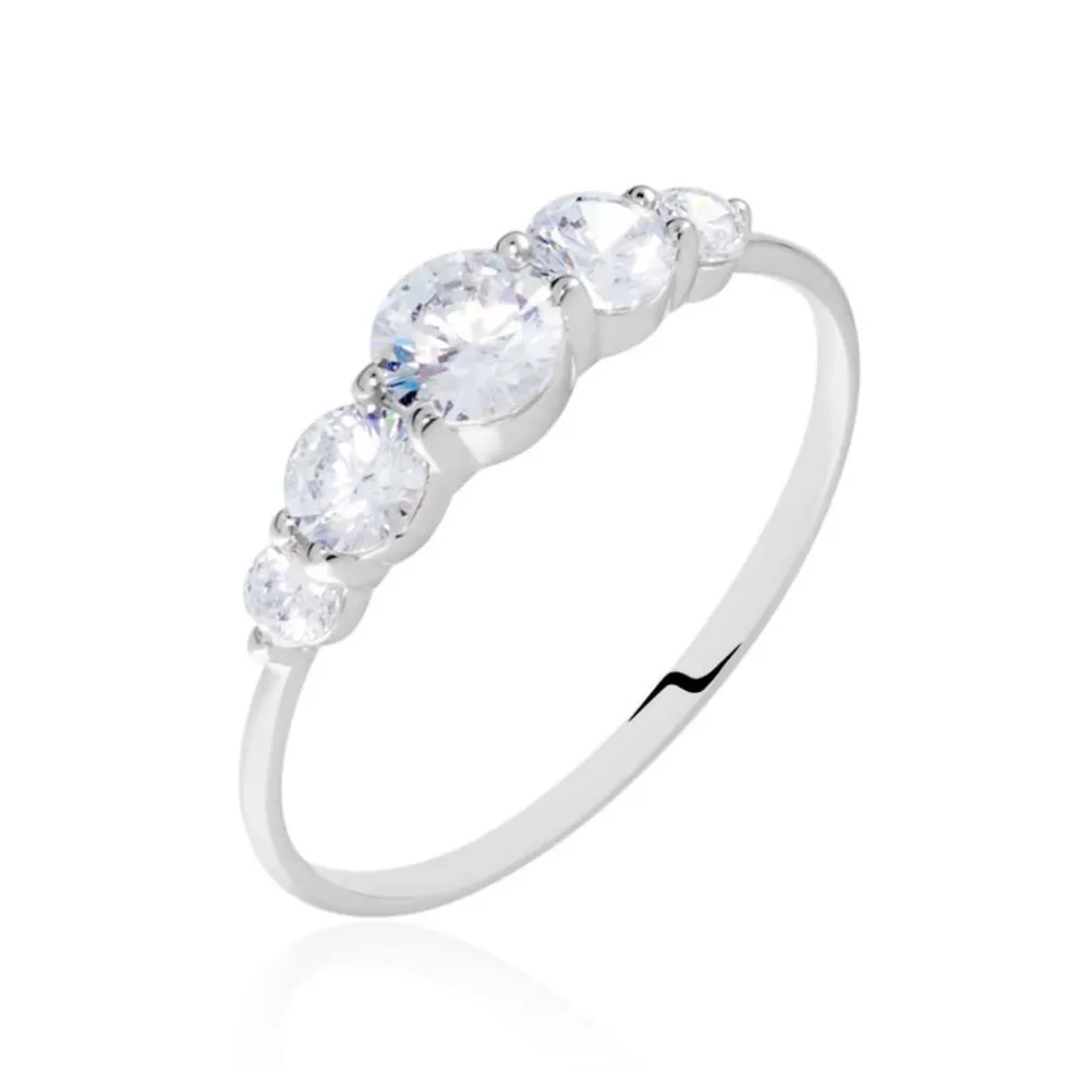Bague Or Blanc Sibyllina Oxydes De Zirconium