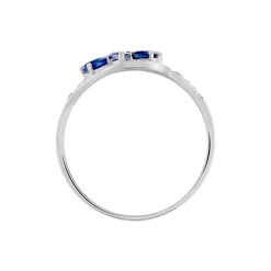 Bague Orchidee Or Blanc Saphir Diamant