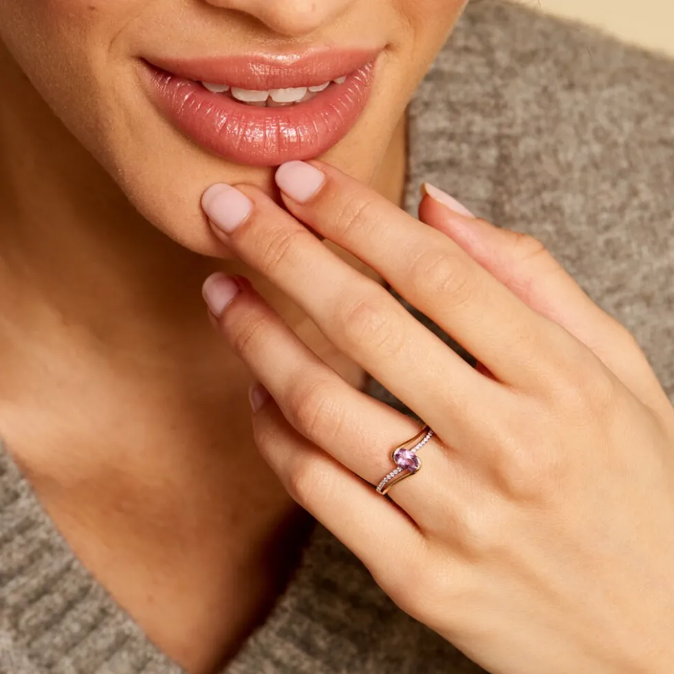 Bague Or Jaune Anja Améthyste