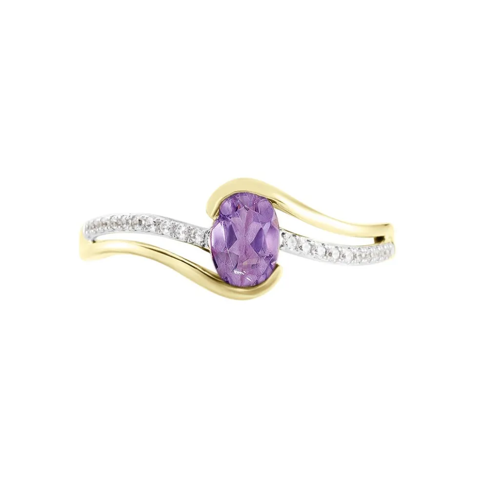 Bague Or Jaune Anja Améthyste