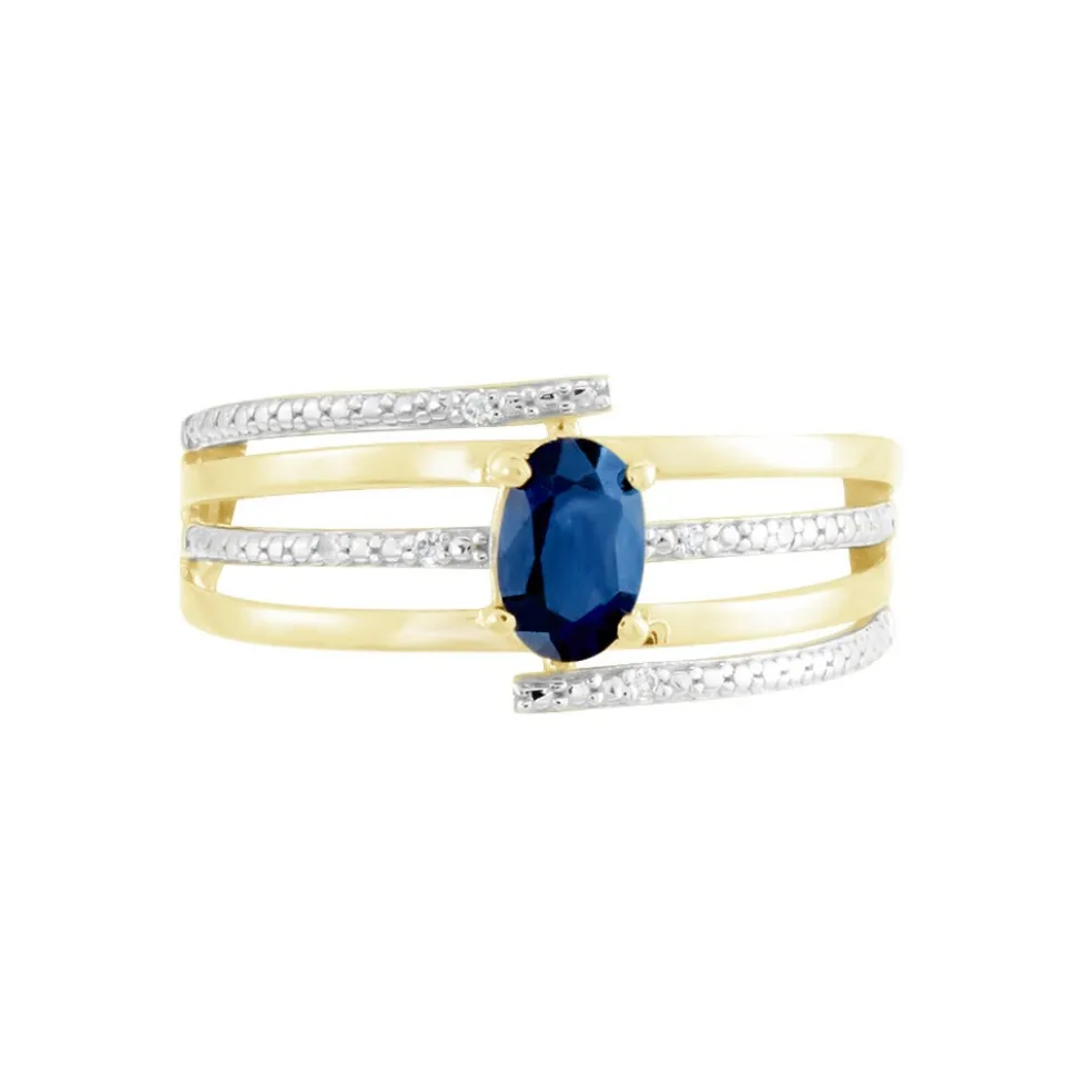 Bague Or Jaune Carissa Saphir Diamants