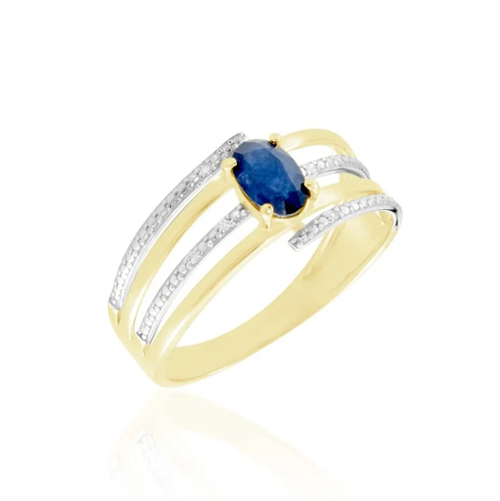 Bague Or Jaune Carissa Saphir Diamants