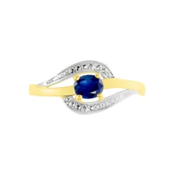 Bague Or Jaune Connor Saphir Diamants
