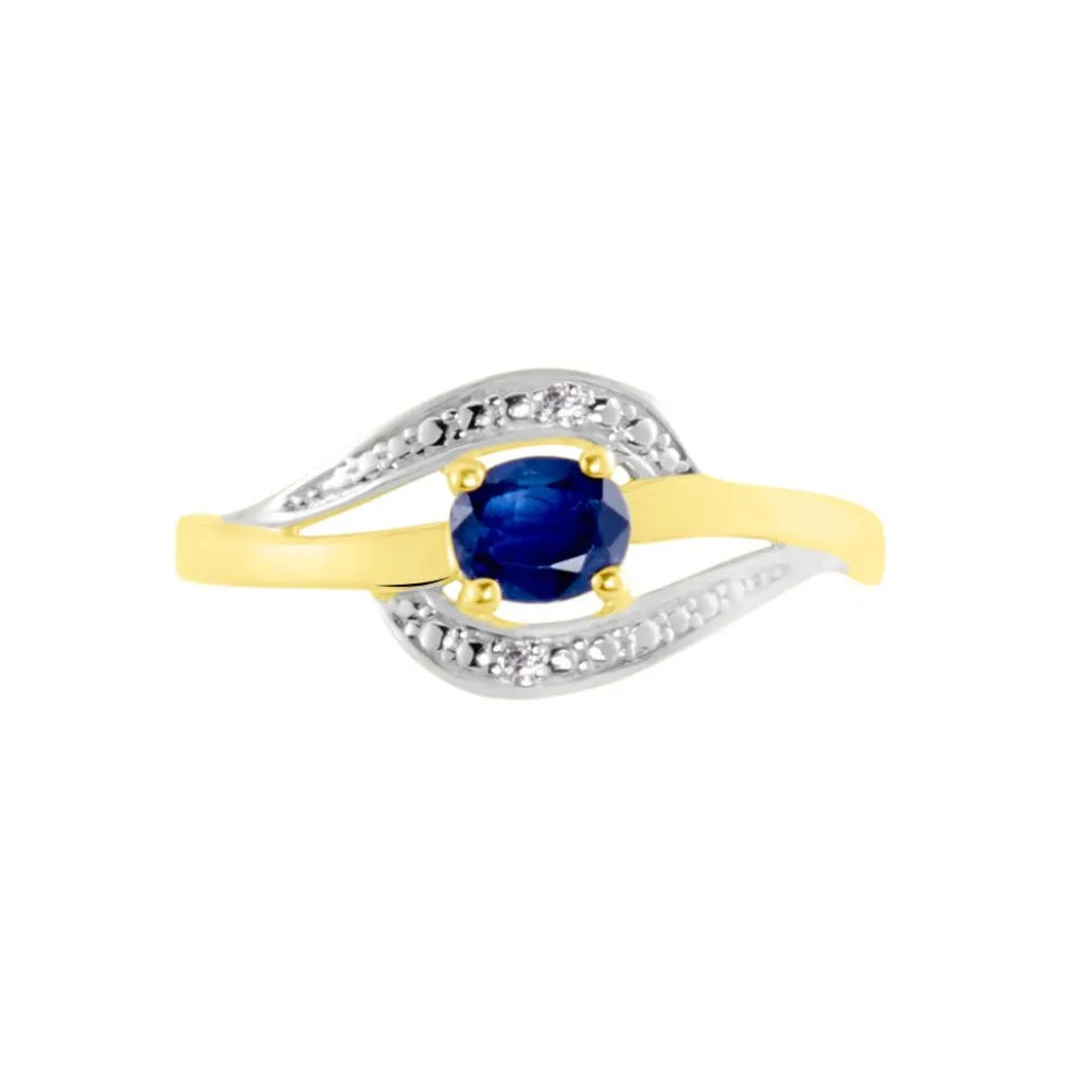 Bague Or Jaune Connor Saphir Diamants
