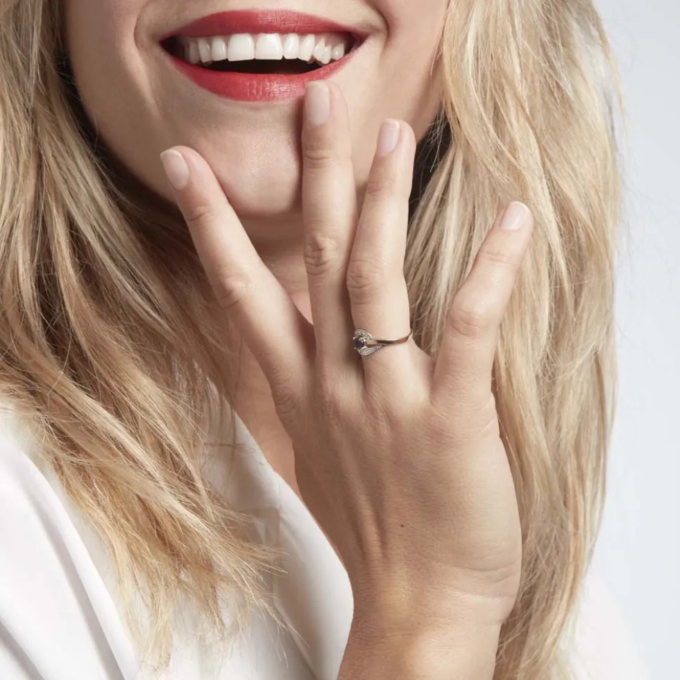 Bague Or Jaune Connor Saphir Diamants