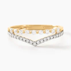 Bague Or Jaune Eclat D'etoile Oxyde De Zirconium