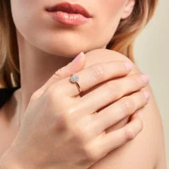 Bague Or Jaune Kailyn Oxyde De Zirconium