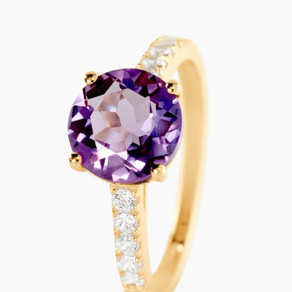 Bague Or Jaune Terese Améthyste