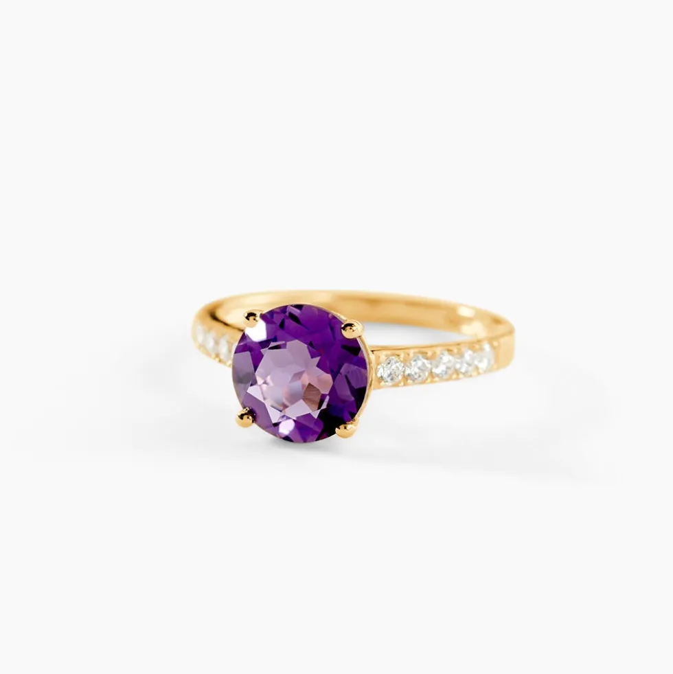 Bague Or Jaune Terese Améthyste