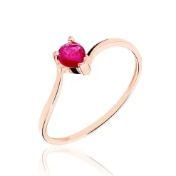 Bague Or Rose Amita Rubis