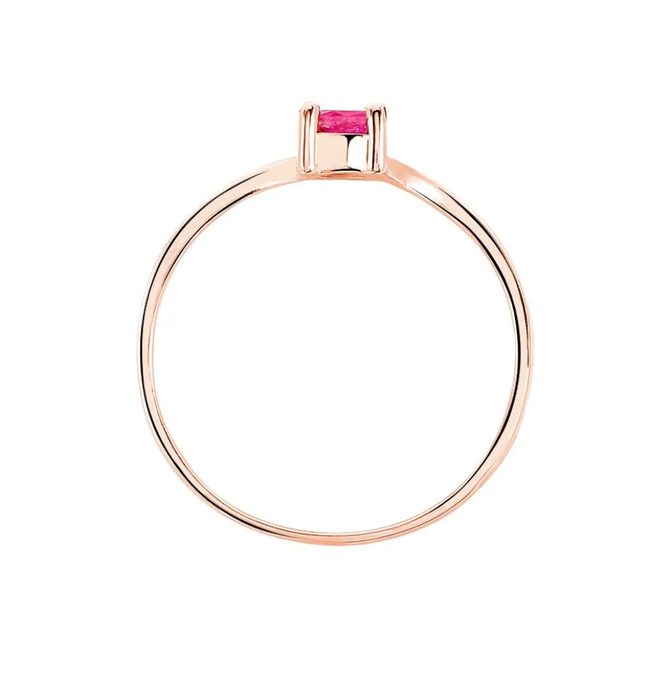 Bague Or Rose Amita Rubis