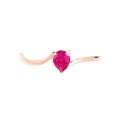 Bague Or Rose Amita Rubis