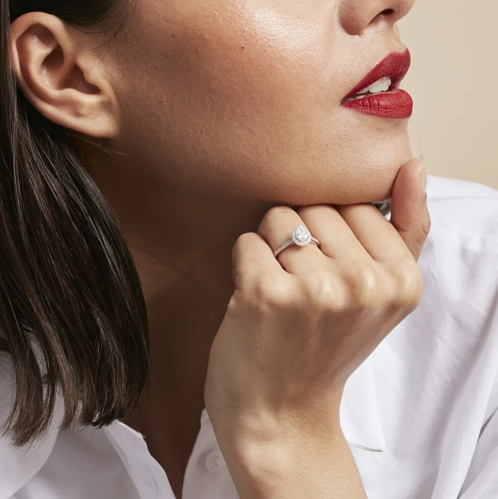 Bague Pascalyne Argent Blanc Oxyde De Zirconium