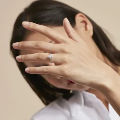 Bague Pascalyne Argent Blanc Oxyde De Zirconium