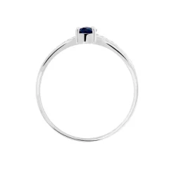 Bague Pasqualina Or Blanc Saphir Et Diamant