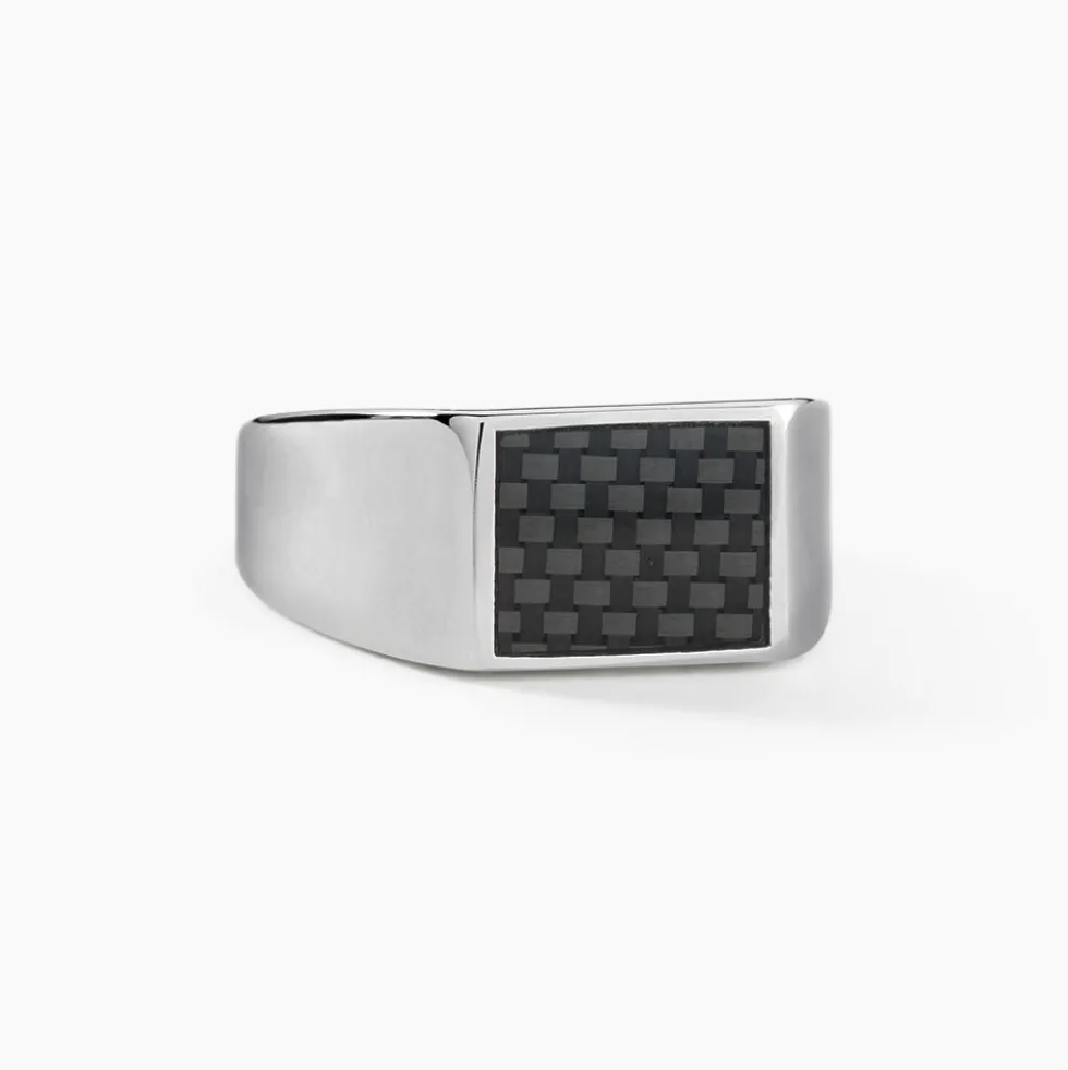 Bague Phebus Him Bruce Acier Blanc