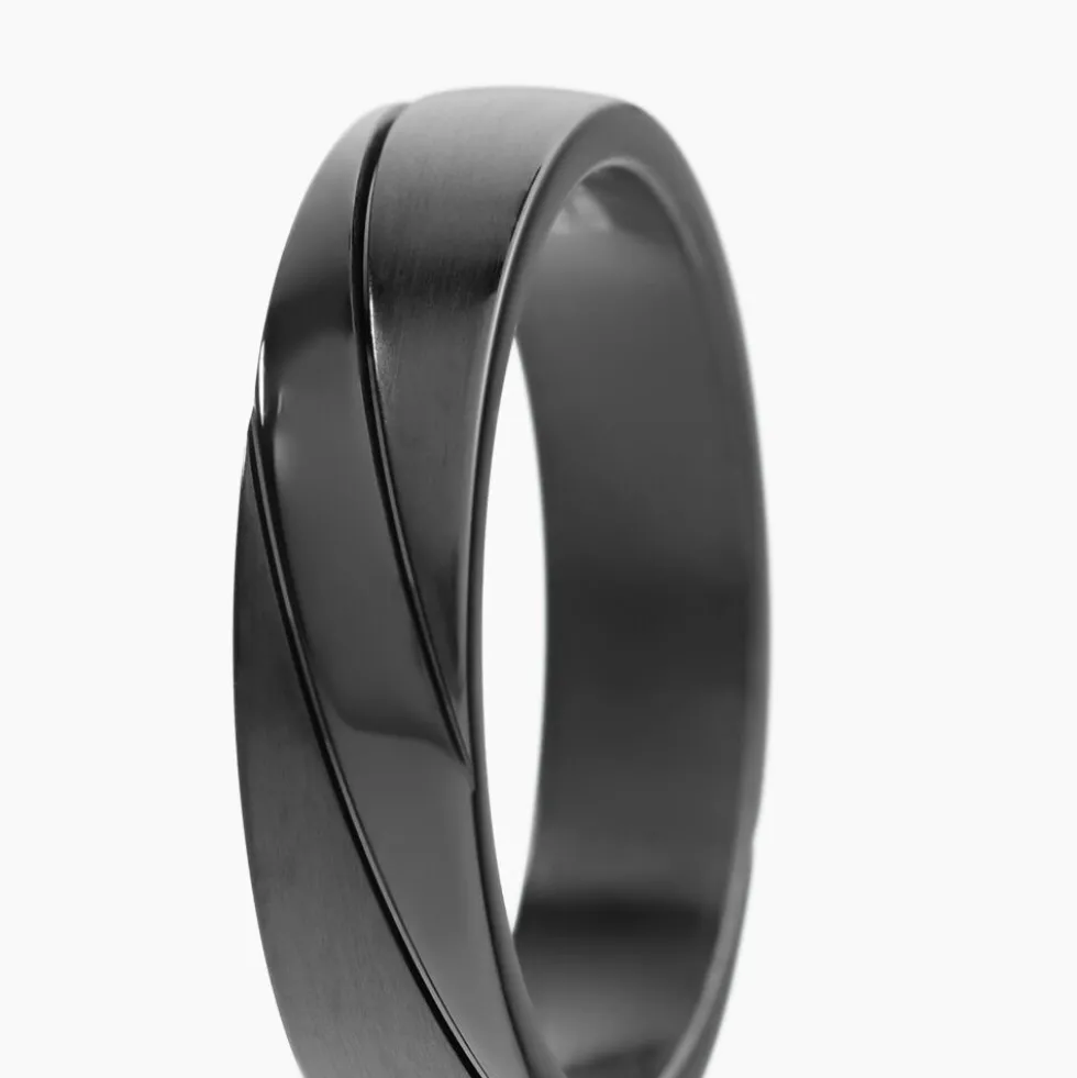 Bague Phebus Him Clyde Acier Noir