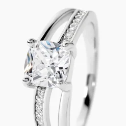 Bague Priscillienne Argent Blanc Oxyde De Zirconium
