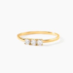 Bague Pryderi Or Jaune Oxyde De Zirconium