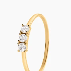 Bague Pryderi Or Jaune Oxyde De Zirconium