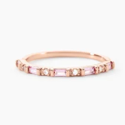Bague Reflets Romantiques Argent Rose Oxyde De Zirconium