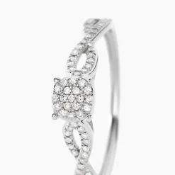 Bague Roseline Or Blanc Diamant
