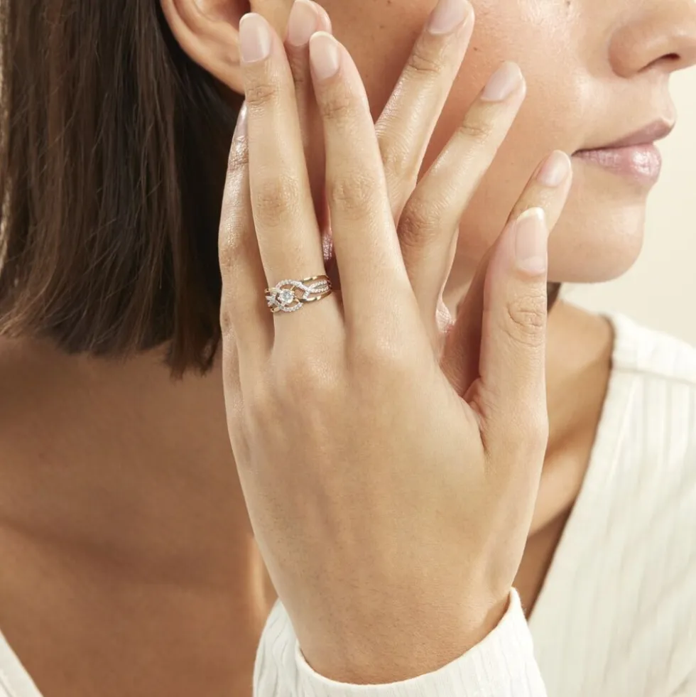 Bague Rozena Or Jaune Oxyde De Zirconium