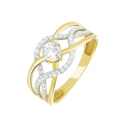 Bague Rozena Or Jaune Oxyde De Zirconium