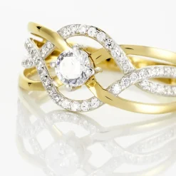 Bague Rozena Or Jaune Oxyde De Zirconium